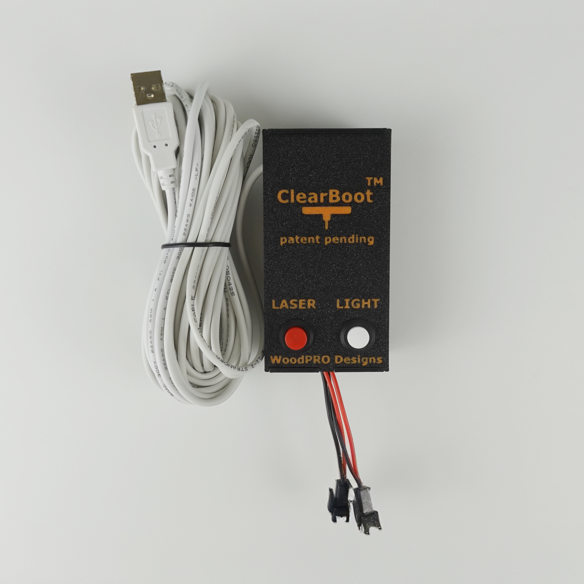 ClearBoot hardwired switchbox on white background