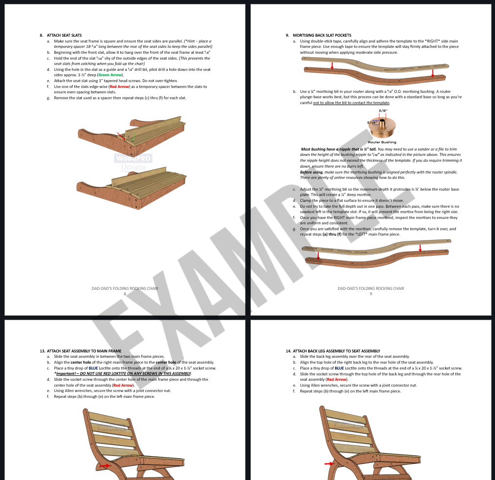 1/4" MDF Templates to make your own chair