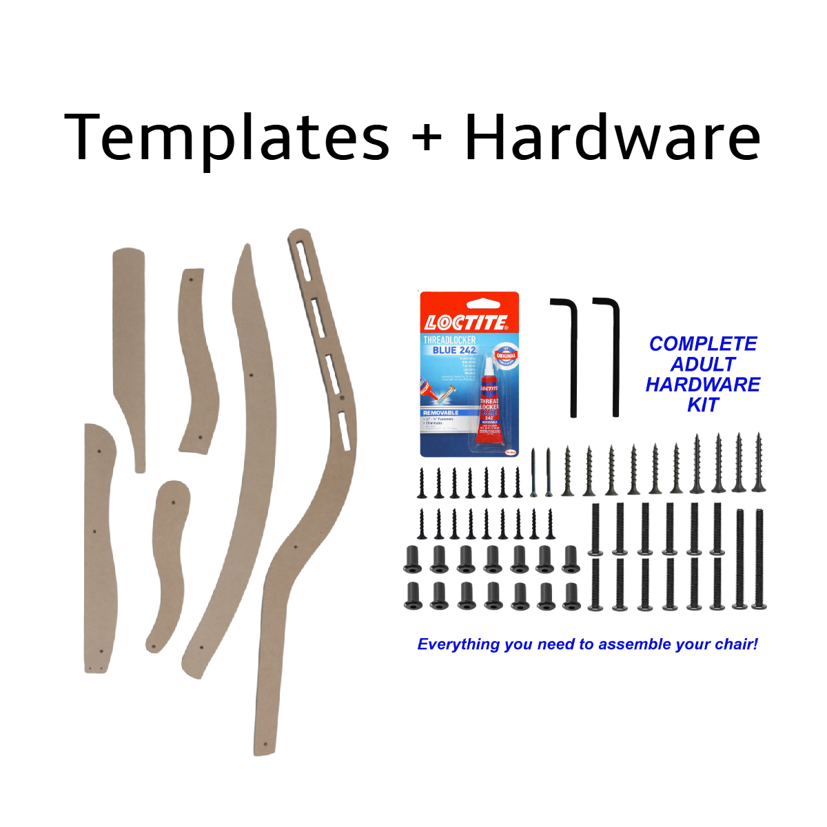 1/4" MDF Templates to make your own chair