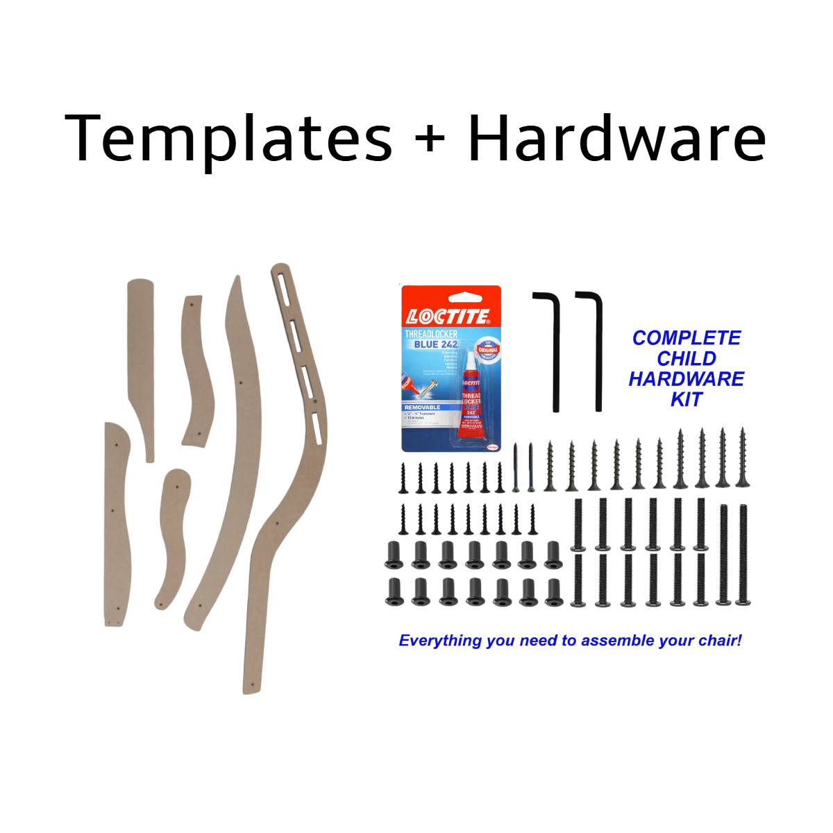1/4" MDF Templates to make your own chair