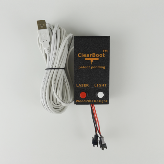 ClearBoot hardwired switchbox on white background